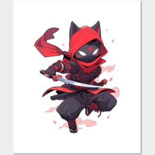 Ninja Shinobi Cat Hero Posters and Art